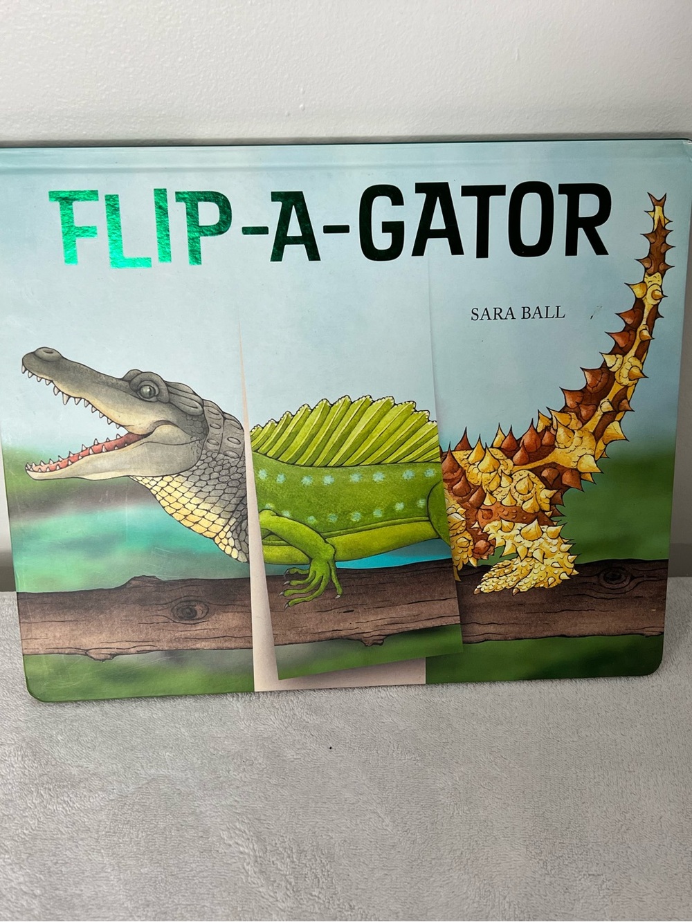 Flip-A-Gator Board Book with reptiles and amphibians.
